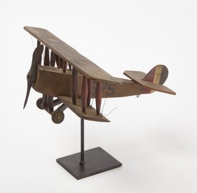 Folk Art Model of a Bi-Plane
