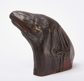 Folk Art Carved Eagle Head