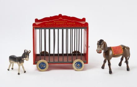 Schoenhut Humpty Dumpty Circus Wagon, with Donkey and Goat