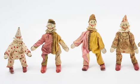Four Schoenhut Clowns
