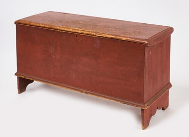 Early Painted Six-Board Blanket Chest