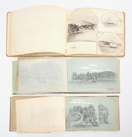 Mabel Whitney Underwood - Pencil Sketch Books Mostly Maine