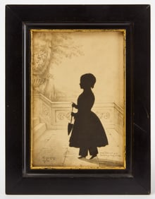 Silhouette of a Girl with Umbrella - Saratoga 1844