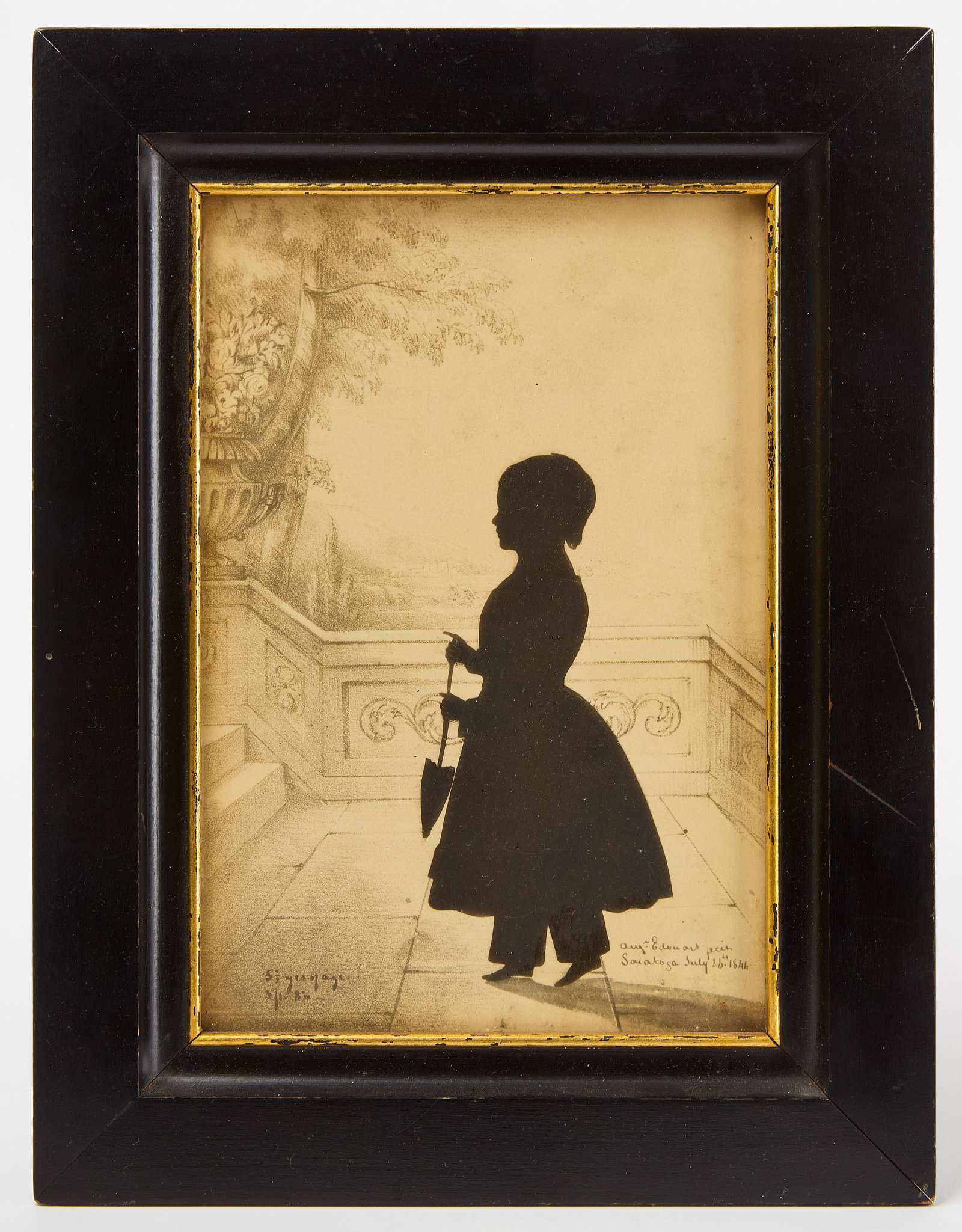 Silhouette of a Girl with Umbrella - Saratoga 1844 (1 of 2)