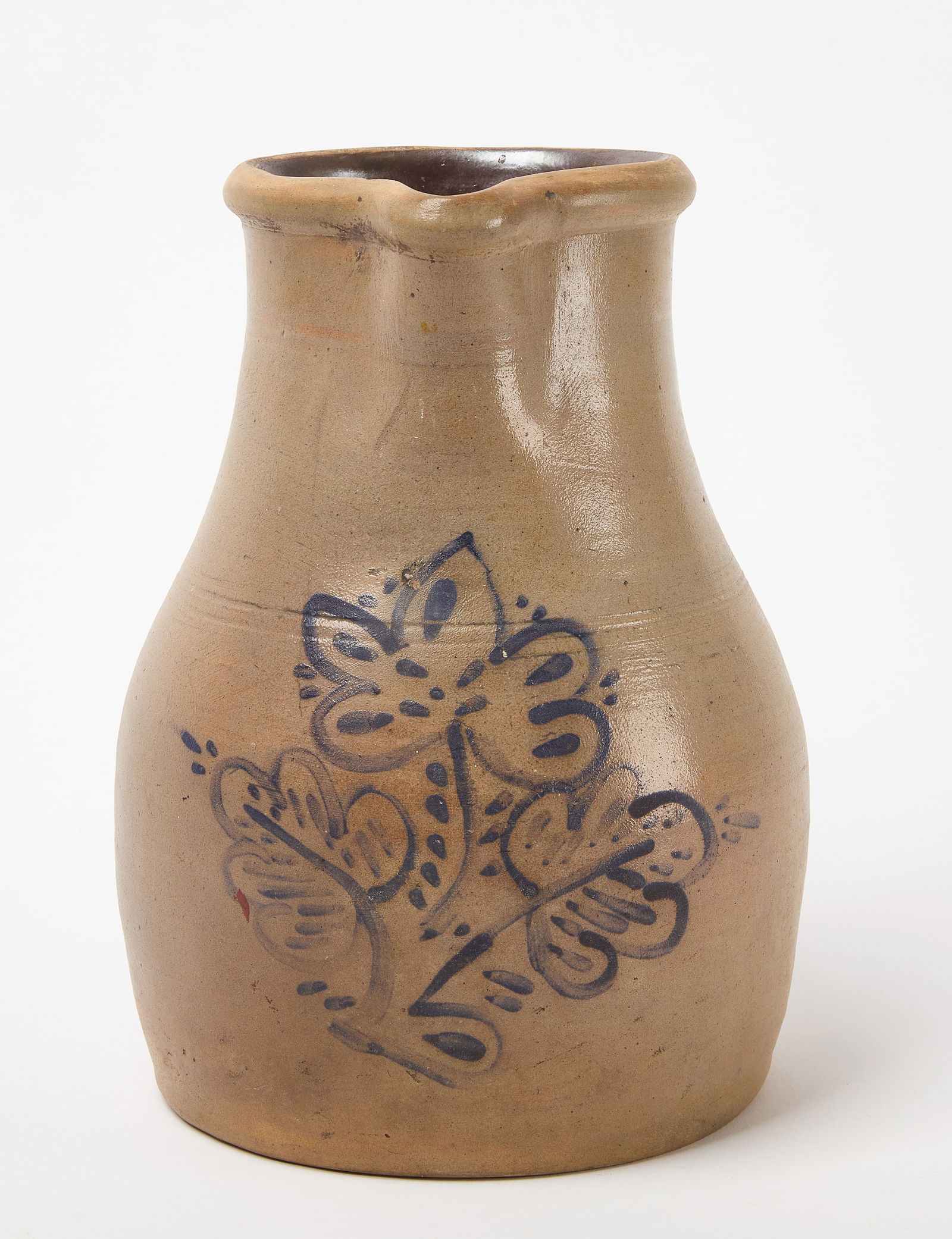 Stoneware Pitcher with Flower (1 of 4)