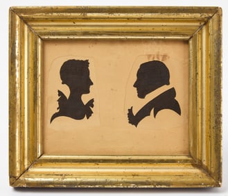 Double Silhouette Portraits - Ebenezer and Eunice Smith Edgerton