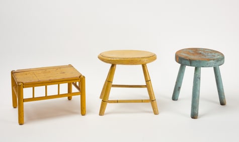 Three Painted Stools