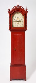 R. Whiting Grandfather Clock in Red Paint