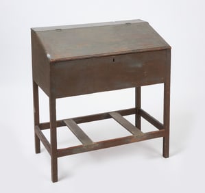 Painted Slant-Front Work Desk