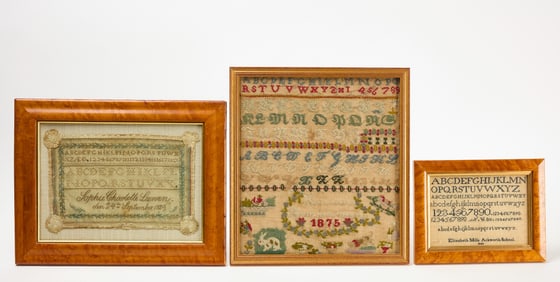 Three Needlework Samplers