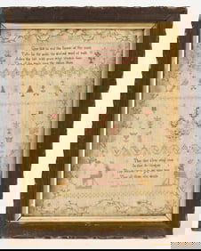Needlework Sampler - Sarah Chubb, 1779