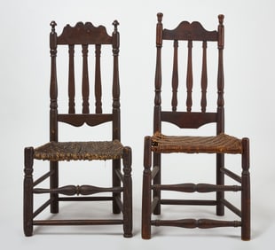 Two Connecticut Bannister Back Chairs