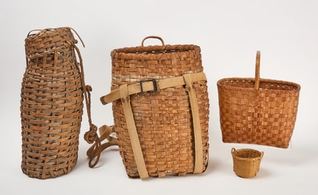 Group of Four Splint Baskets