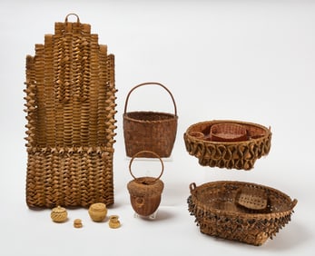 Group of Nine Native American Baskets
