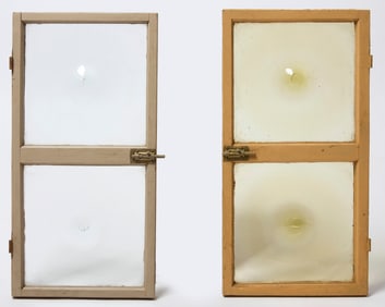 Pair of Bulls Eye Glass Panes