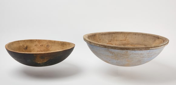 Two Painted Turned Bowls