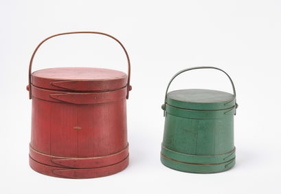 Two Painted Firkins