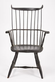 Knuckle Arm Fan Back Windsor Armchair