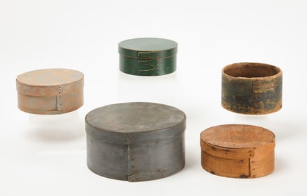 Group of New England Painted Boxes