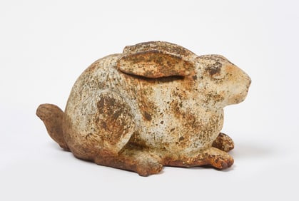 Painted Cast Iron Rabbit