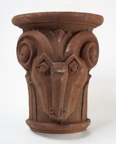 Architectural Iron Ram's Head