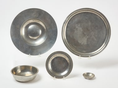 Group of Pewter Dishes