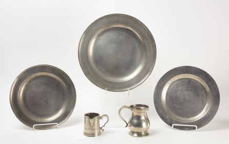 Five Pieces of Early British Pewter