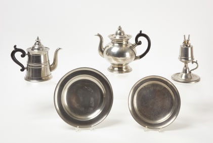 Five Pieces of Early American Pewter