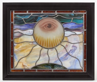 Masonic Lodge Stained Glass - All Seeing Eye