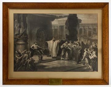 The Iron Worker and King Solomon - Masonic Lithograph