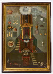 Ezra Ames - Masonic Tracing Board - Hamilton 'D'