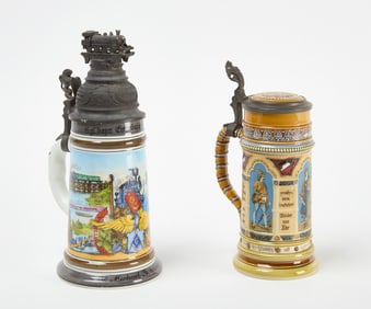 Two Masonic Steins
