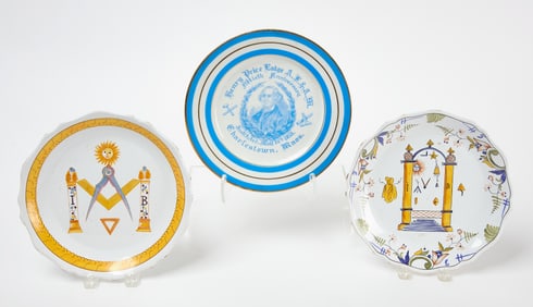 Three Masonic Plates