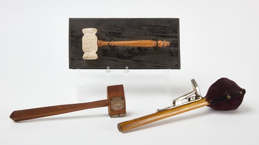 Three Masonic Gavels