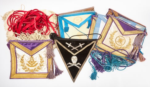 Large Group of Masonic Aprons