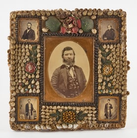 Painted Seashell Multi-Image Frame with Photos