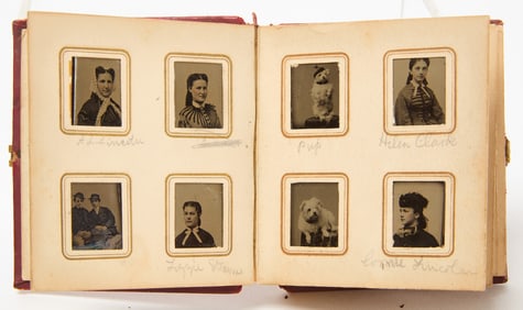 Gem Tintype Album with Dogs