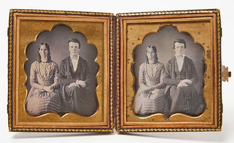 Double Daguerreotype of a Seated Couple