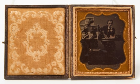 Occupational Tintype of a Shoe Salesman
