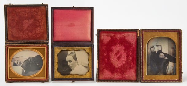 Three Postmortem Daguerreotypes of Women