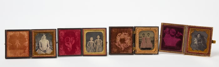 Four Early Cased Images with Girls