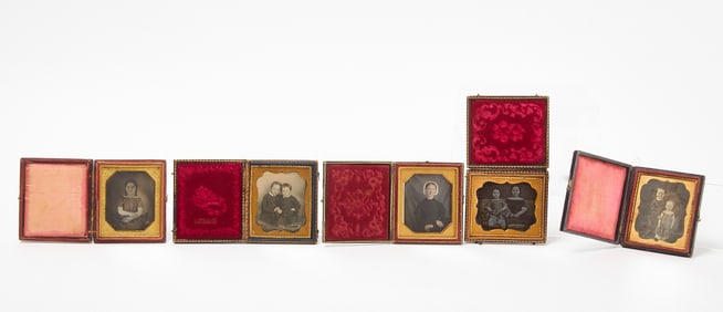 Group of Five Sixth Plate Daguerreotypes