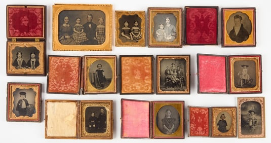 Group of Thirteen Cased Images