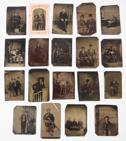 Nineteen Tintypes of Men
