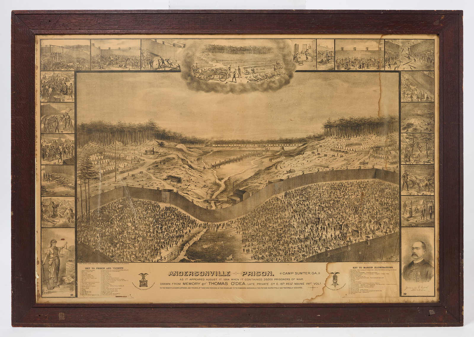 Andersonville Prison Lithograph - Thomas O'Dea (1 of 8)
