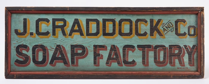 J. Craddock and Co. Soap Factory Sign