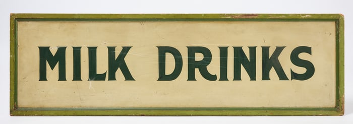 Milk Drinks Trade Sign
