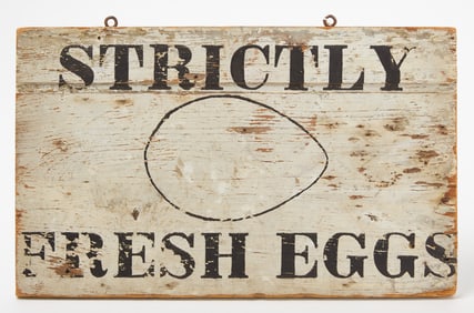Strictly Fresh Eggs Sign
