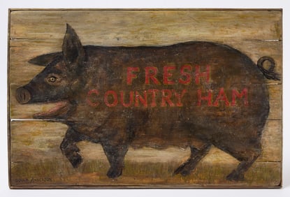 Gould Anderson - 'Fresh Country Hams' Sign