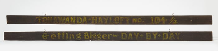 Tonawanda Hayloft Two-Part Sign